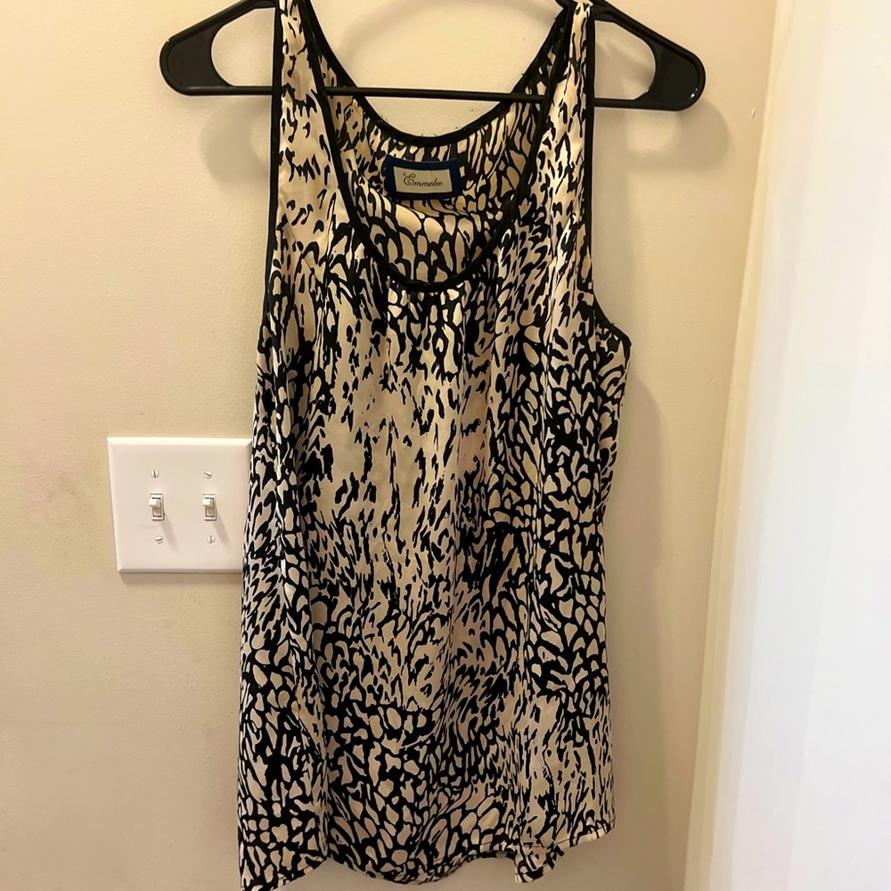 Emmelee Silk Patterned Racer Back Tunic (size L)
